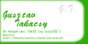 gusztav takacsy business card